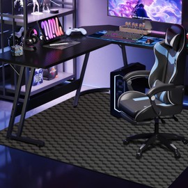 AiBOB Gaming Chair Mat for Hardwood Floors - 53"x45" Office Chair Mat for Hard and Tile Floor | Anti-Slip Protector Mat | Computer Desk Floor Mat for Rolling Chairs, Not for Carpet