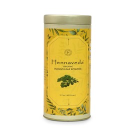 Hennaveda Indigo Powder for Hair 400 g with Hair Dye Brush, Gloves and Shower Cap