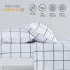 SLEEP ZONE Printed Plaid Queen Size Sheet Set 4 Piece