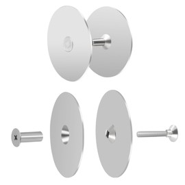 2 Set Door Hole Cover Plate,2-5/8" Diameter Round Deadbolt Cover Plate,Stainless Steel Door Knob Hole Cover Plate Door Hole Filler Plate for Home Security-Silver