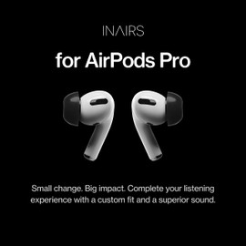 INAIRS Compatible with AirPods Pro (L) - 5 Pairs of Foam Tips - Upgrade your Earphones for Superior Sound & Noise Isolation