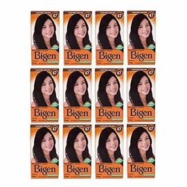 BIGEN Pack de 12 tintes marca bigen polvo tono,"bp castano obscuro 47