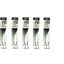 Set of 10 JENZI Leaders Braided Line Boilie Rigs Diamond Leader Carp Hook Size 1, 2, 4, 6, 8, 10 Includes Boilie Stopper + Free Petri Heil Sticker (Hook Size 6)