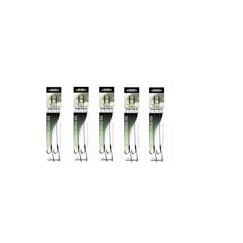 Set of 10 JENZI Leaders Braided Line Boilie Rigs Diamond