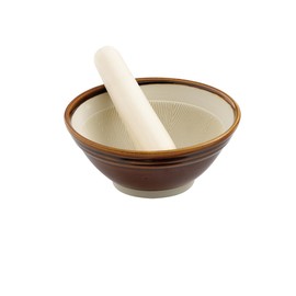 Helen’s Asian Kitchen Suribachi Set, Ceramic Mortar Bowl with Wooden Pestle