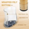 24 Pcs Chair Leg Floor Protectors, Silicone Felt Furniture Leg