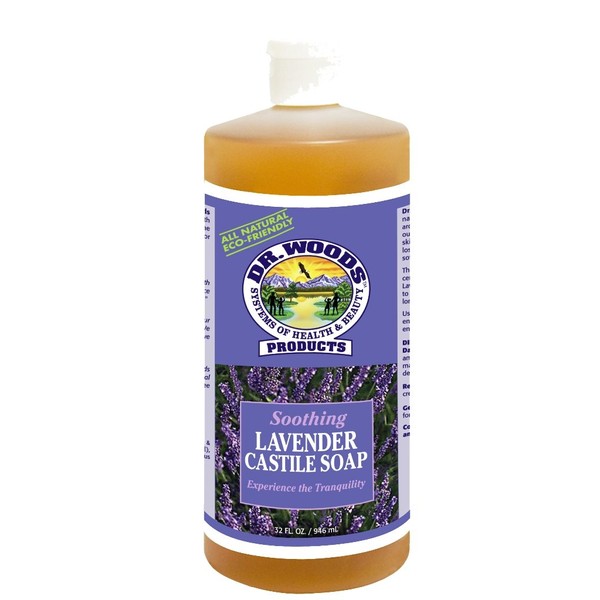 Dr. Woods Soothing Lavender Castile Soap 32 oz (Pack of 12)