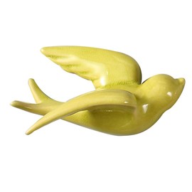 Levemolo Ceramic Hanging Swallows Wall Mounted Decor 6.49X4.72X3.14 Inch Nordic Style Indoor Outdoor Bird Art for Home Wall Decoration