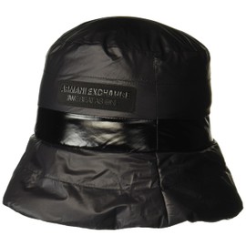 Armani Exchange Women's Exclusive We Beat As One Puffer Bucket Hat, Black