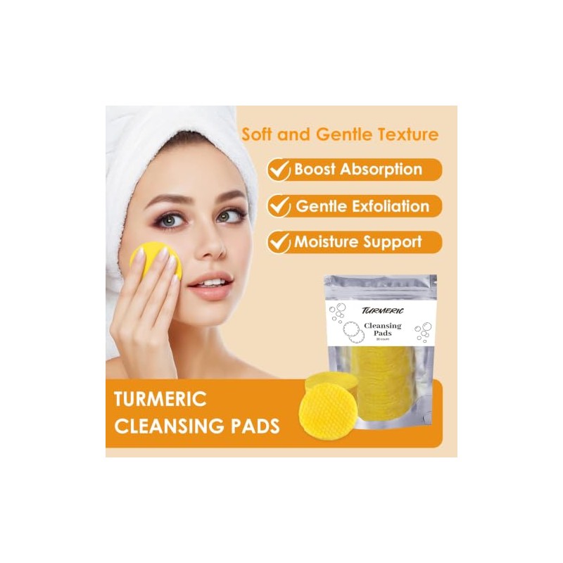Kit Cuidado Facial Cúrcuma Piezas Limpiador Cepillo Discos Exfoliantes Jabón