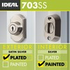 Ideal Security Keyed Deadbolt for Storm and Screen Doors, Satin