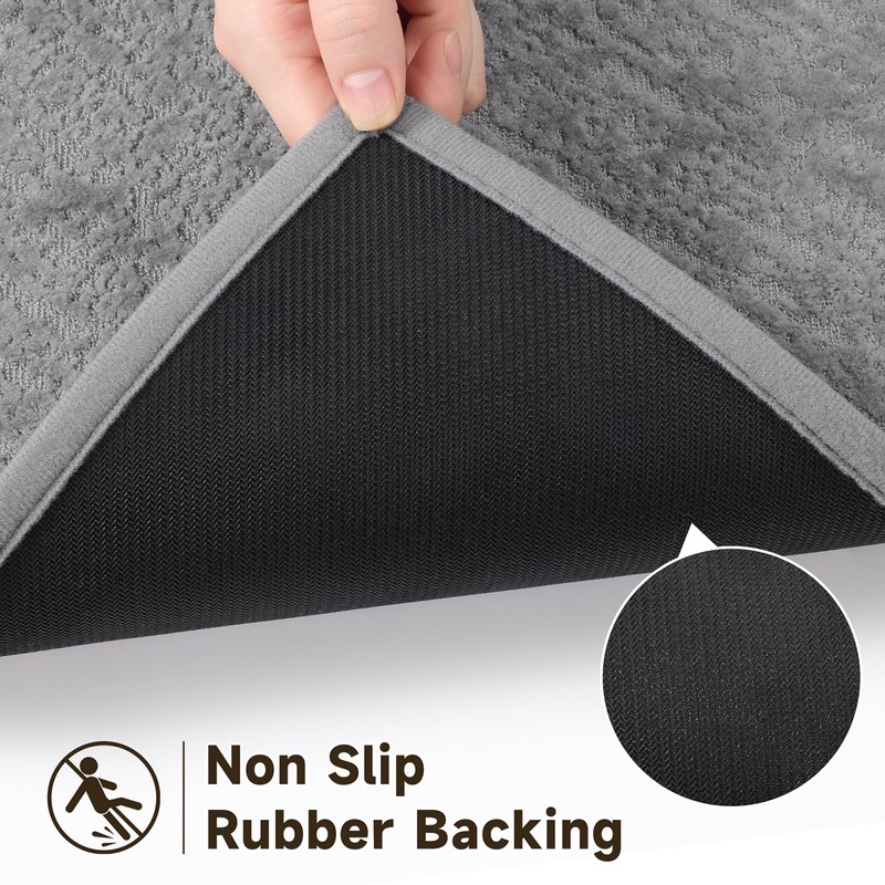Pauwer Bathroom Rugs Sets 3 Piece, Ultra Thin Bath Mat
