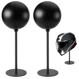 PAHTTO Motorcycle Helmet Stand 2 Packs, Desktop Helmet Display Holder with Stable Base for Helmets, Caps, Hats, Wigs, Motorcycle Helmet Accessories