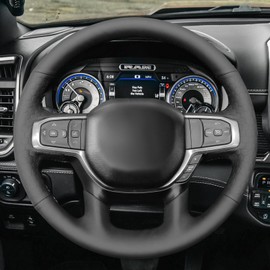 MEWANT Steering Wheel Cover for RAM 1500 Steering Wheel Wrap for Dodge RAM 1500 2019-2023