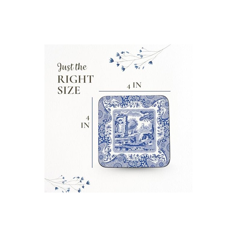 Spode Blue Italian Coasters, Set of 6