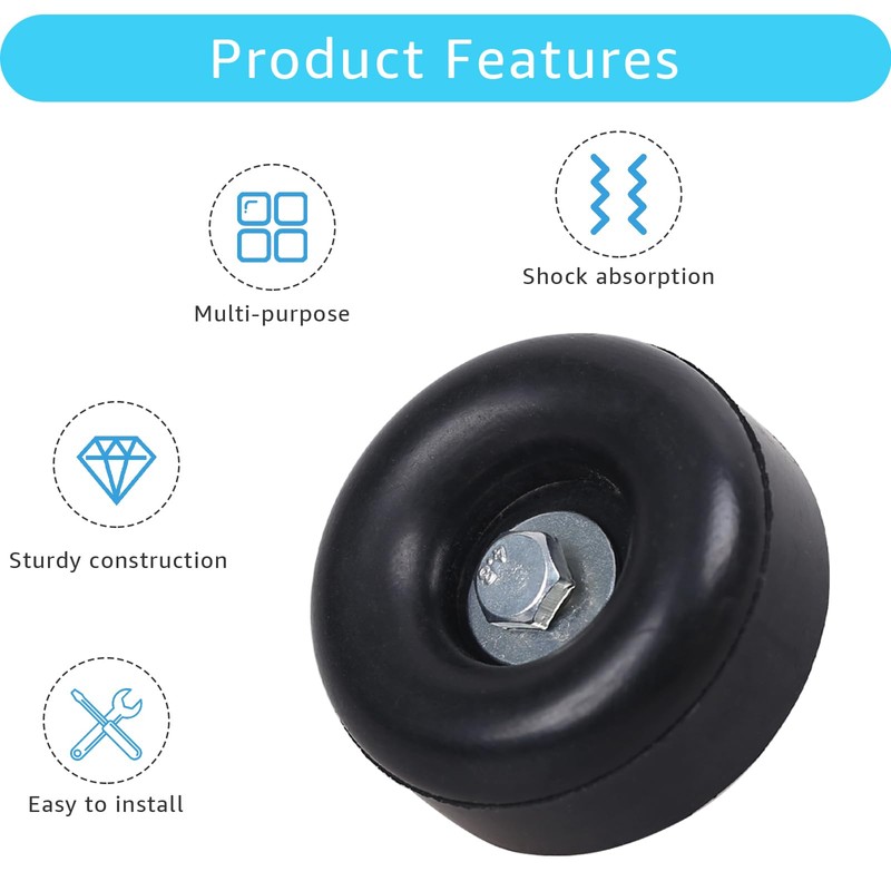 Heavy Duty Rubber Anti Vibration Feet Pads 2 Pack, Anti