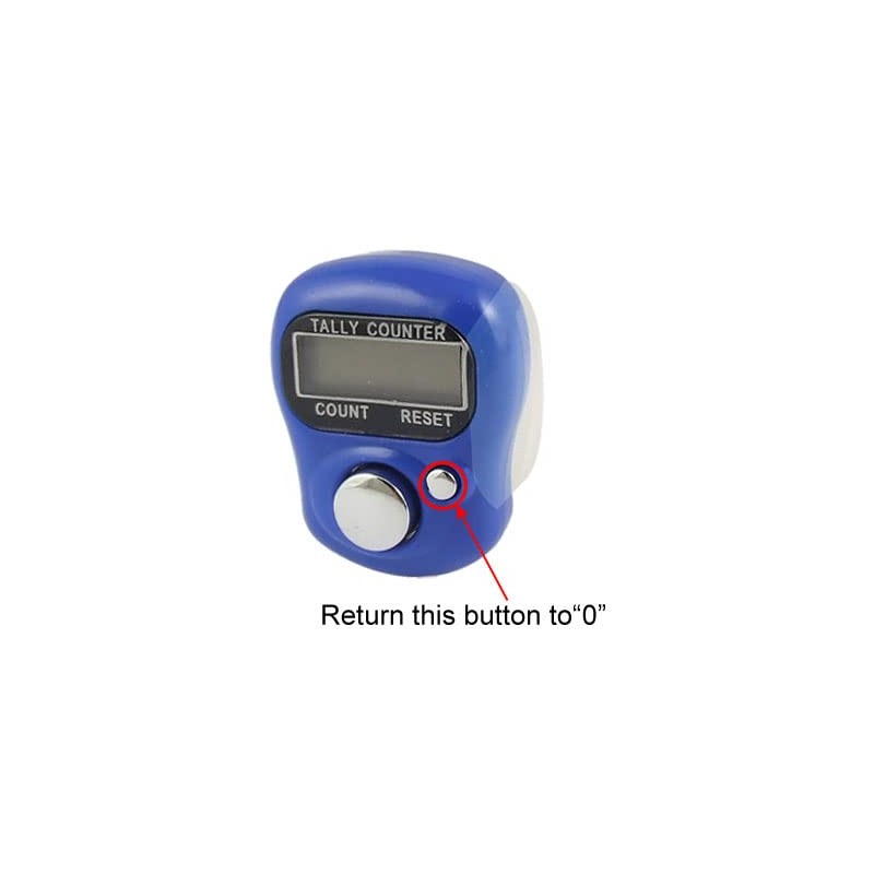 uxcell Adjustable Blue Housing Resettable Finger Counter