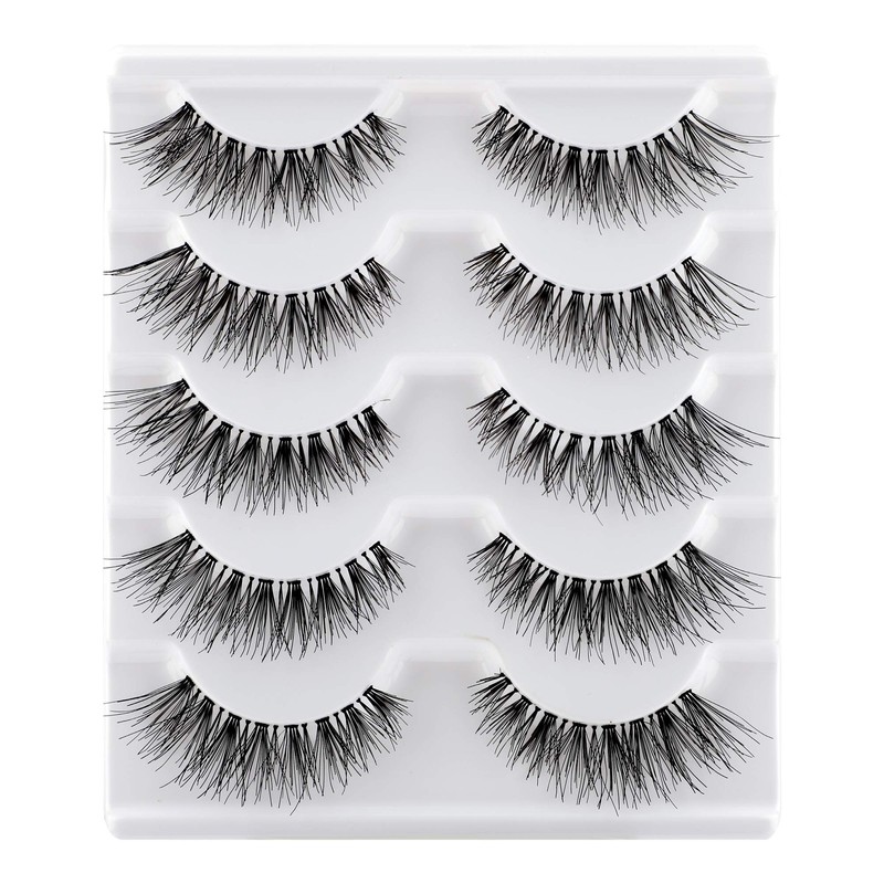 JIMIRE Fake Eyelashes Natural Lashes False Eyelashes Multipack