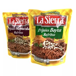 La Sierra 4-Pk Frijoles Mayo&Bayos Ref.  Refried Beans Mayo & Bayos Style 430gr/15oz
