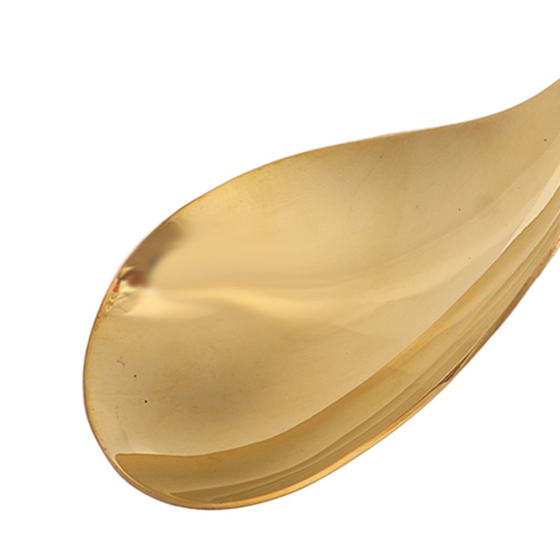 Serving Spoon Glossy Thickened Brass Gold Serving Spoons Soup Spoons