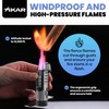 XIKAR Tactical Single-Jet Lighter, Gunmetal and Black - Powerful Flame,