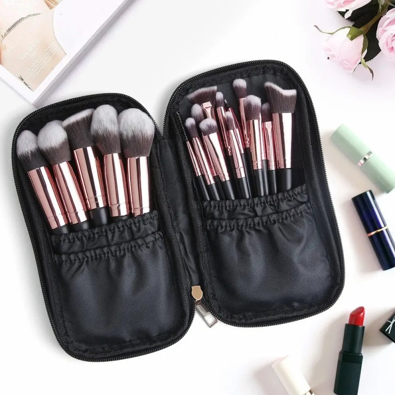 Maange Set de 18 Brochas para Maquillaje Profesional con Estuche
