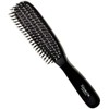 Giorgio Gentle GIO3BLK 8.5 inch Gentle Touch Detangler Hair Brush for Men Women and Kids. Soft Bristles for Sensitive Scalp. Wet and Dry for all Hair Types. Scalp Massager Brush Stimulate Hair Growth