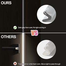 40FT Extra Long Kerf Weather Stripping Door Seal for Large Gaps and Easy Installation (White)