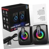 TEHAUX 1Pair Gaming Speakers with Subwoofer USB Wired Desktop Soundbox
