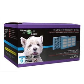 12 Pack FilterLogic AFL-PT100 Replacement Filter Cartridges Compatible with Cat and Dog Mate Pet Fountains, Water Purification Filter