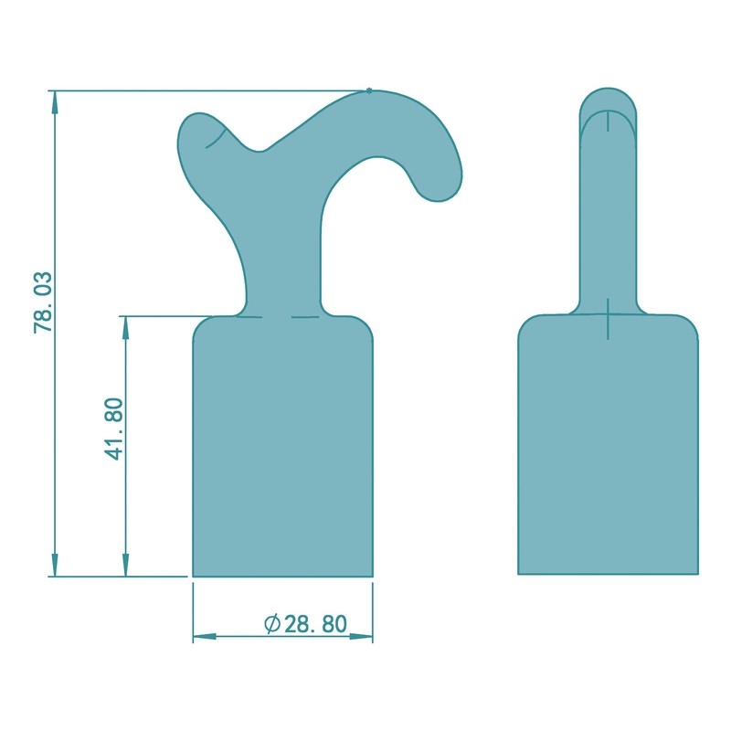 FEPS FE-SH001 Pull Hook Plastic Ideal for Floor Stairs White