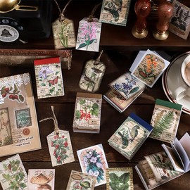 450pcs Washi Stickers Set, BetterJonny 9 Styles Scrapbooking Aesthetic Stickers Vintage Artistic for Journaling Scrapbooking