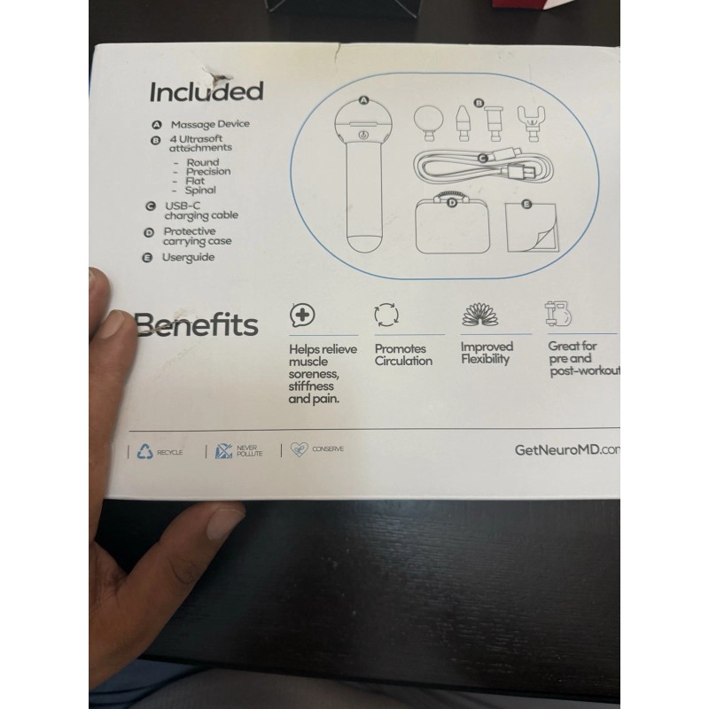 NeuroMD Percussion Massage Device Quiet Drive