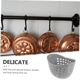 LABRIMP Hook Storage Basket Perforated Drainable Container for Toiletries and Bathroom Essentials Capacity Grey Design for Easy Organization