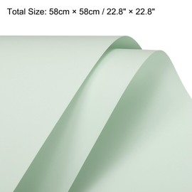 sourcing map Pearlescent Film Flower Wrapping Paper 22.8x22.8 Inch Waterproof for DIY Crafts, Gift/Gift Box Packaging Smoky Green Pack of 20