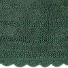 DII Crochet Collection Reversible Bath Mat, Large Oval, 21x34, Dark