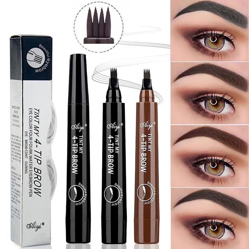 Four Claw Liquid Eye Brow Pen, 1 CountWaterproof Long-lasting Eyebrow