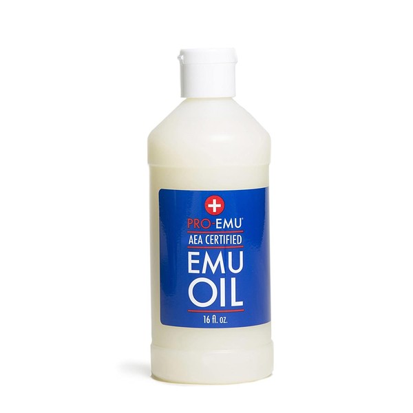 PRO EMU OIL (16oz) All Natural Emu Oil - AEA Certified - Made In USA - Best All Natural Oil for Face, Skin, Hair and Nails.