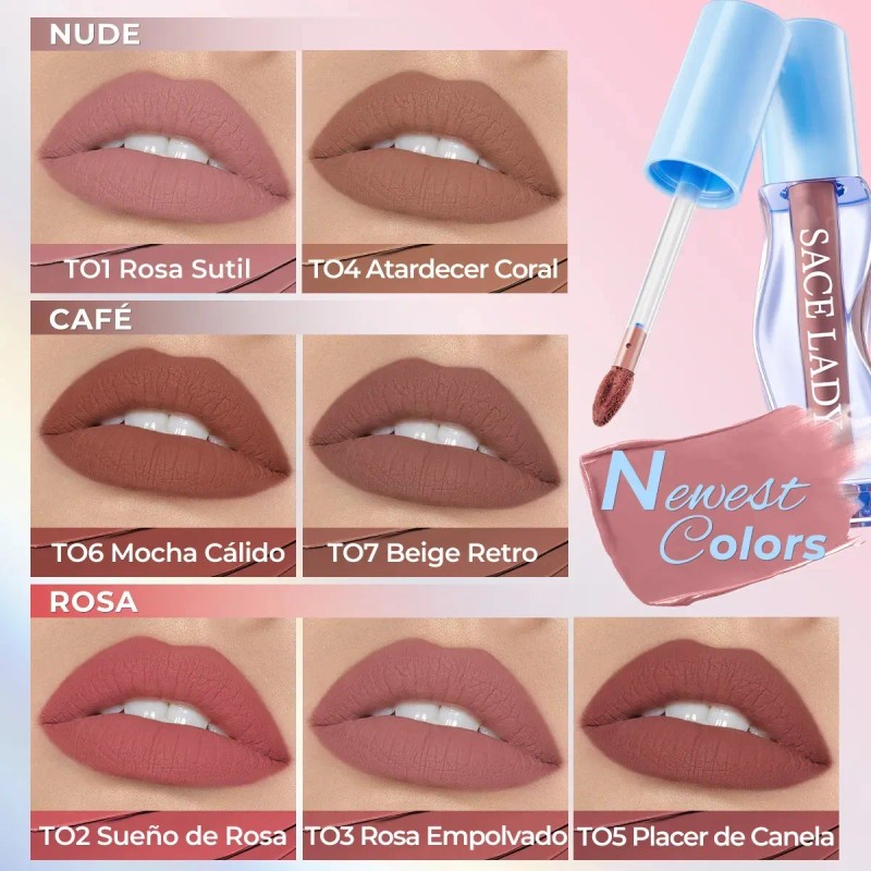 Sacelady Labiales Larga Duracion Labio Mate Fijación 24h