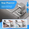 CREA Soap Dispenser for Kitchen Sink, Kitchen Soap Dispenser Brushed