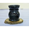 India House Oil Burner Aroma Diffuser|Soapstone Tea Light Holder|Black Hand