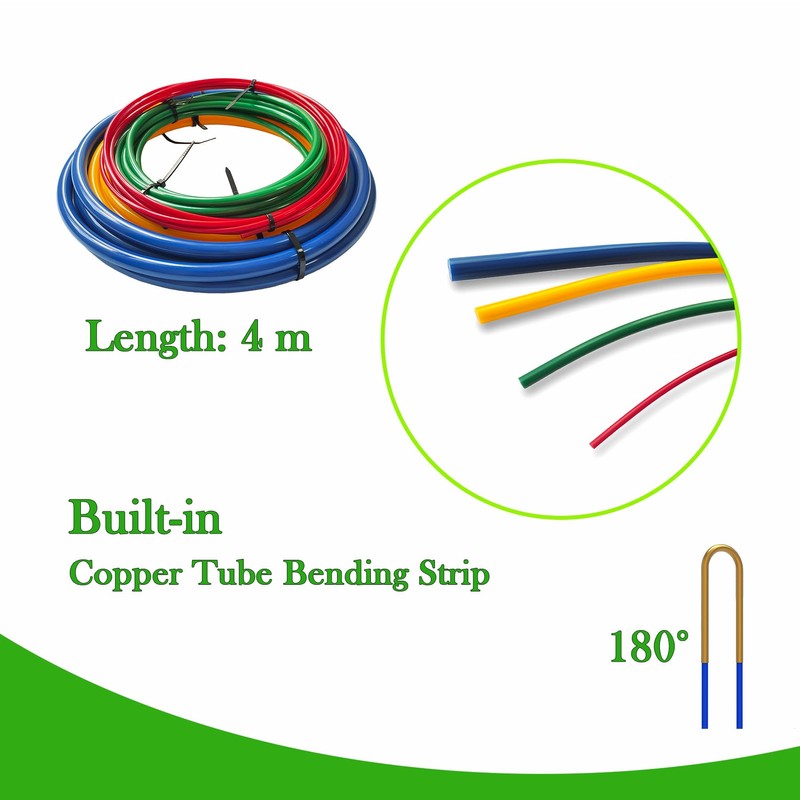 Conditioning Copper Tubing Pipe Extension 1/4" 1/2" 3/8" 5/8" 4Pcs