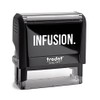 Infusion Custom Logo Self-Inking Rubber Stamp - Large, Rectangular Stamp