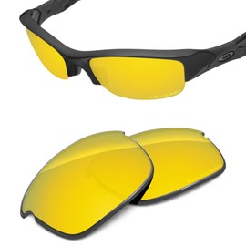 Tintart Performance Lenses Compatible with Oakley Flak Jacket Polarized Etched-Golden Yellow