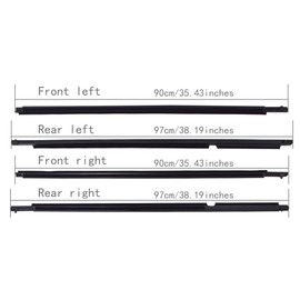 4 Pcs Weatherstrips Window Molding Trim Sill Seal Belt Replacement for Highlander 2008 2009 2010