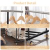 VICERII Clothes Rack, Double Clothing Rack with Wheels and Extra