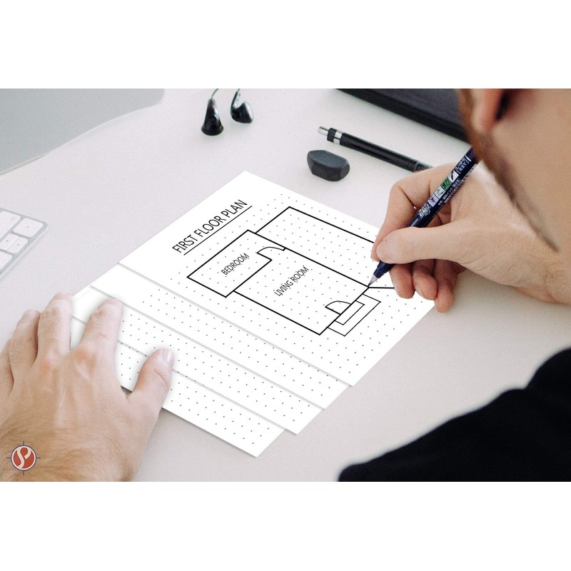 White Dot Grid Vertical Index Cards, 3” X 5” Inches