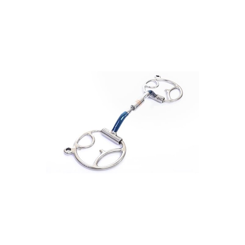 Cavalon Western D-Ring w/Hooks Sweet Iron Barrel Snaffle Bit (5")