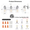 ALAISLYC 3-Light Bathroom Light Fixtures Modern Chrome Vanity Lights for