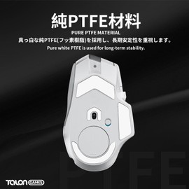 TALONGAMES Mouse Sole, Round Edge Sole, Mouse Feet, Replacement for Logicool G502 X Wireless, Improved Gaming Mouse Movement, Super Smooth Glide, Heavy Duty, Ultra Low Friction, White